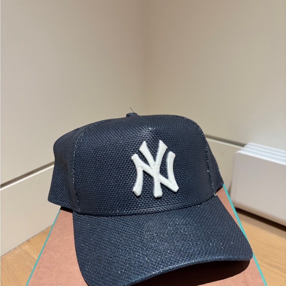 New Era X Kith Navy Raffia Baseball Cap - Picture 4 of 6